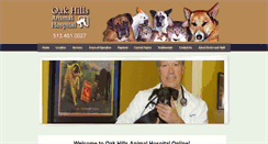 Desktop Screenshot of oakhillsanimal.com