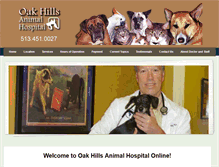 Tablet Screenshot of oakhillsanimal.com